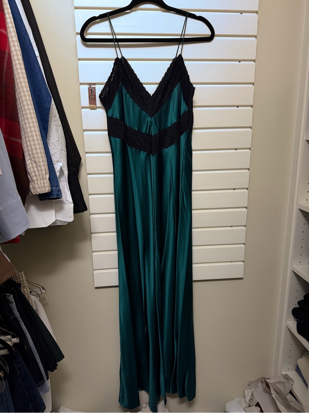 LoveShackFancy Serita Dress in Emerald Green - Picture 4 of 5